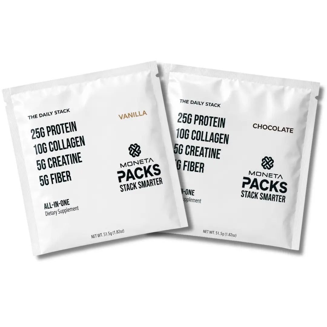 Moneta PACKS | 5-Day Trial Pack | 3 Vanilla + 2 Chocolate Healthcare Fitness