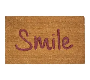 Northlight Natural Coir "Smile" Outdoor Doormat 18" x 30"