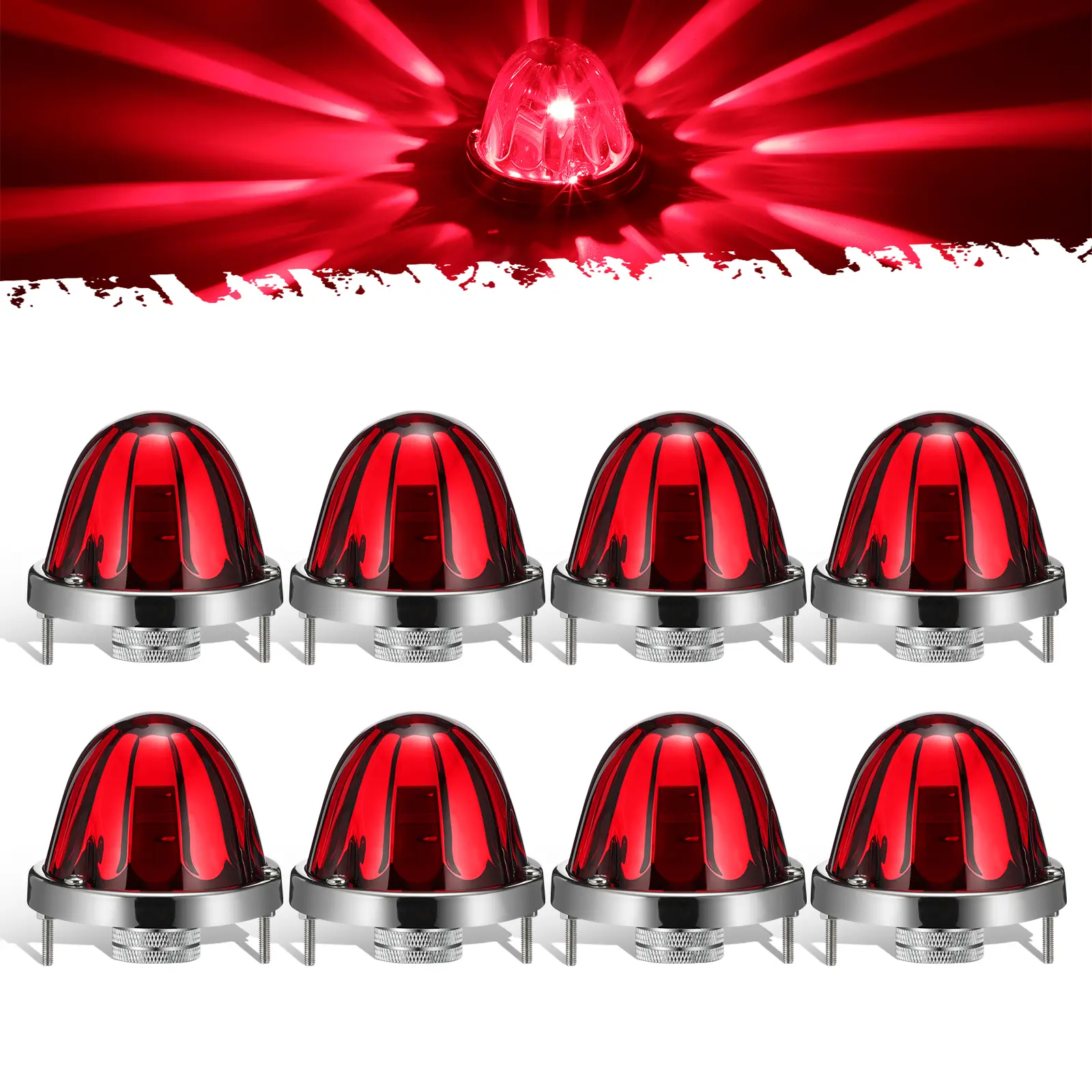 Red lens-Red light-8Pieces