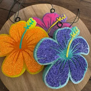 Hibiscus flower freshie, car freshie, floral,