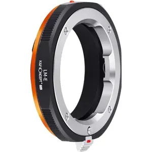 K&F Concept Metal Aluminium Lens Mount Adapter, Compatible with Leica M Lenses to Alpha Nex E-Mount Camera Bodies, Featuring Matting Varnish Design, Camera Accessories
