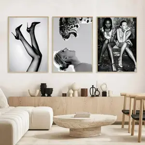 3pcs Kate Moss Poster Canvas Print Painting Modern Home Wall Living Room Art Hanging Painting Bedroom Bar Artistic Aesthetic Decoration Frameless Mural Gift