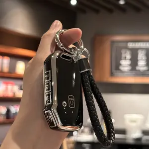 Car Key Fob Cover With Lanyard Keychain For Kia For Ceed For Cerato For Forte For Sorento For Soul For Sportage For Telluride K5 Carbon