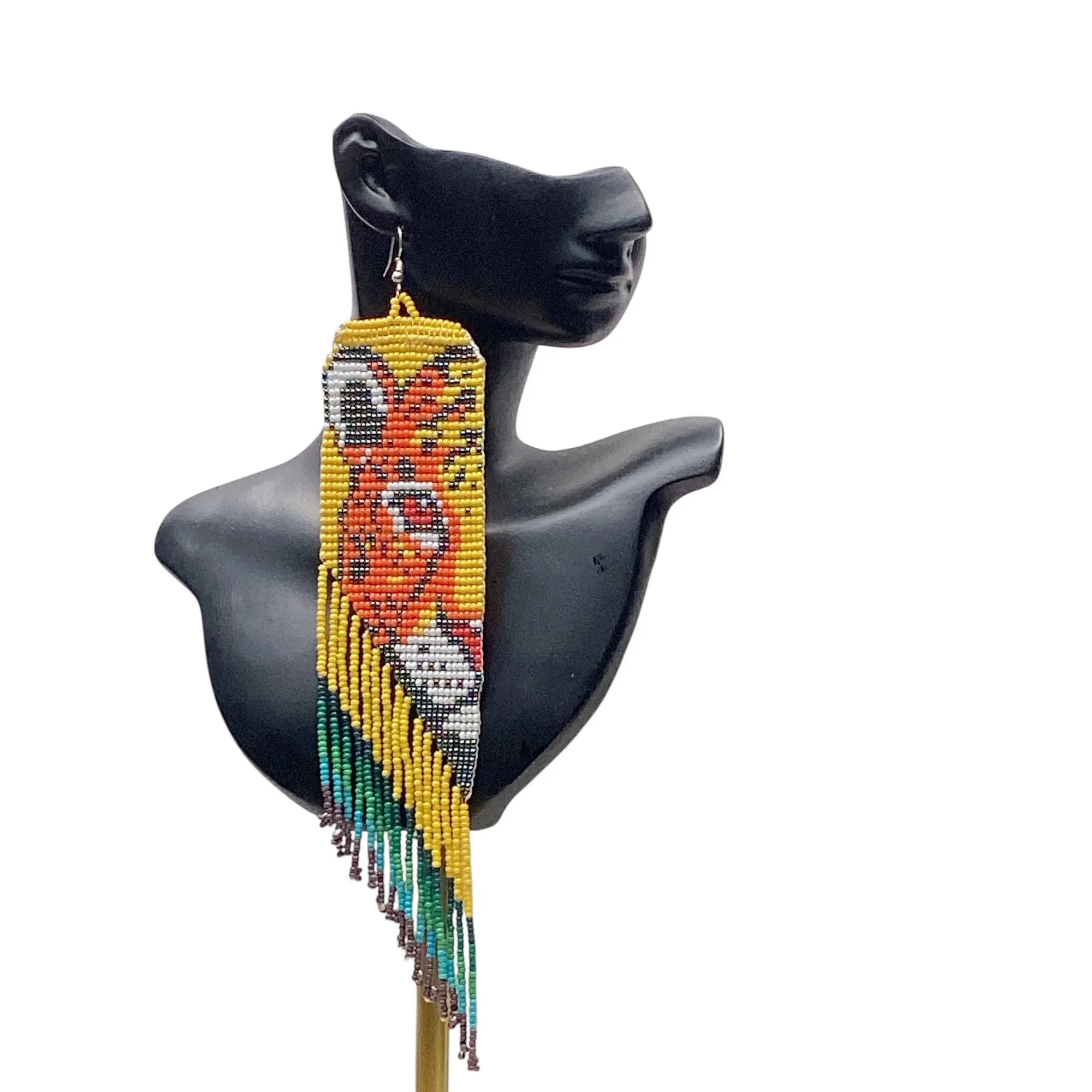 The native seed bead tassel earring