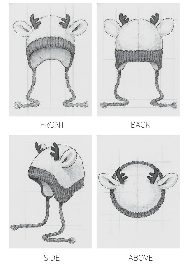 Original design Festive Christmas Antler Hat (It can be used,A hat has multiple uses.)Knitted Ear Protection Windproof Warm Hat Suitable for the family It can be worn by adults , without limiting the circumference of the head,for Thanksgiving & Christmas。 Original design Festive Christmas Antler Hat (It can be used,A hat has multiple uses.)Knitted Ear Protection Windproof Warm Hat Suitable for the family It can be worn by adults , without limiting the circumference of the head,for Thanksgiving & Christmas。