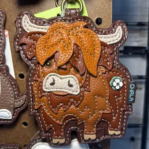 Highland cow keychain/coin purse
