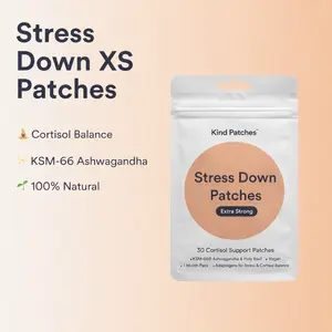 Kind Patches, Stress Down Patches Extra Strong, 30 Cortisol Support Patches, Ashwagandha, Lower Cortisol/ Stress Balance, Natural Ingredients, 1 Month Supply Kind Patches, Stress Down Patches Extra Strong, 30 Cortisol Support Patches, Ashwagandha, Lower Cortisol/ Stress Balance, Natural Ingredients, 1 Month Supply