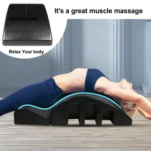 multi-functional training equipment Wedyvko  Yoga Pilates Massage Bed Arc Pilates Spine Corrector Back Cracking Device Pilates Yoga Wedge Massage Exercise Equipment for Adult Humpback Pain Corrector Arc Balance-Black
