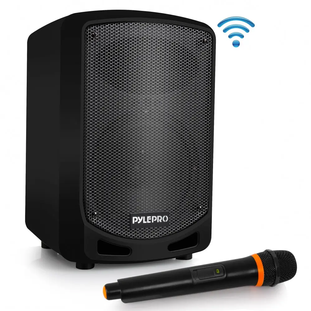 Bluetooth Karaoke PA Speaker with Wireless Mic | 600W Rechargeable Battery Powered Speaker - Bluetooth Wireless Streaming, USB/SD MP3 Player, AUX Input, LCD Display & Recording Function - Portable Speakers for Home, Outdoor & Events Use