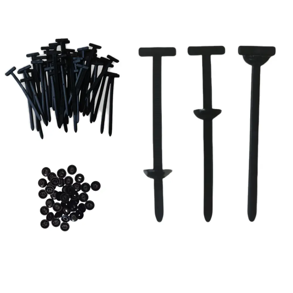50pcs Nylon Universal Cable Tie Buckle with Pin & Button Self-Locking Design for Car Daily Repair and Multipurpose Use Automotive Accessories Body Screw car daily auto fixing button multi-purpose cable tie tool
