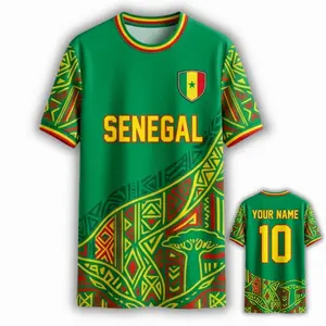 Senegal 3D Soccer T-Shirt Custom Name & Number  Senegal Fan Jersey Gift MOC