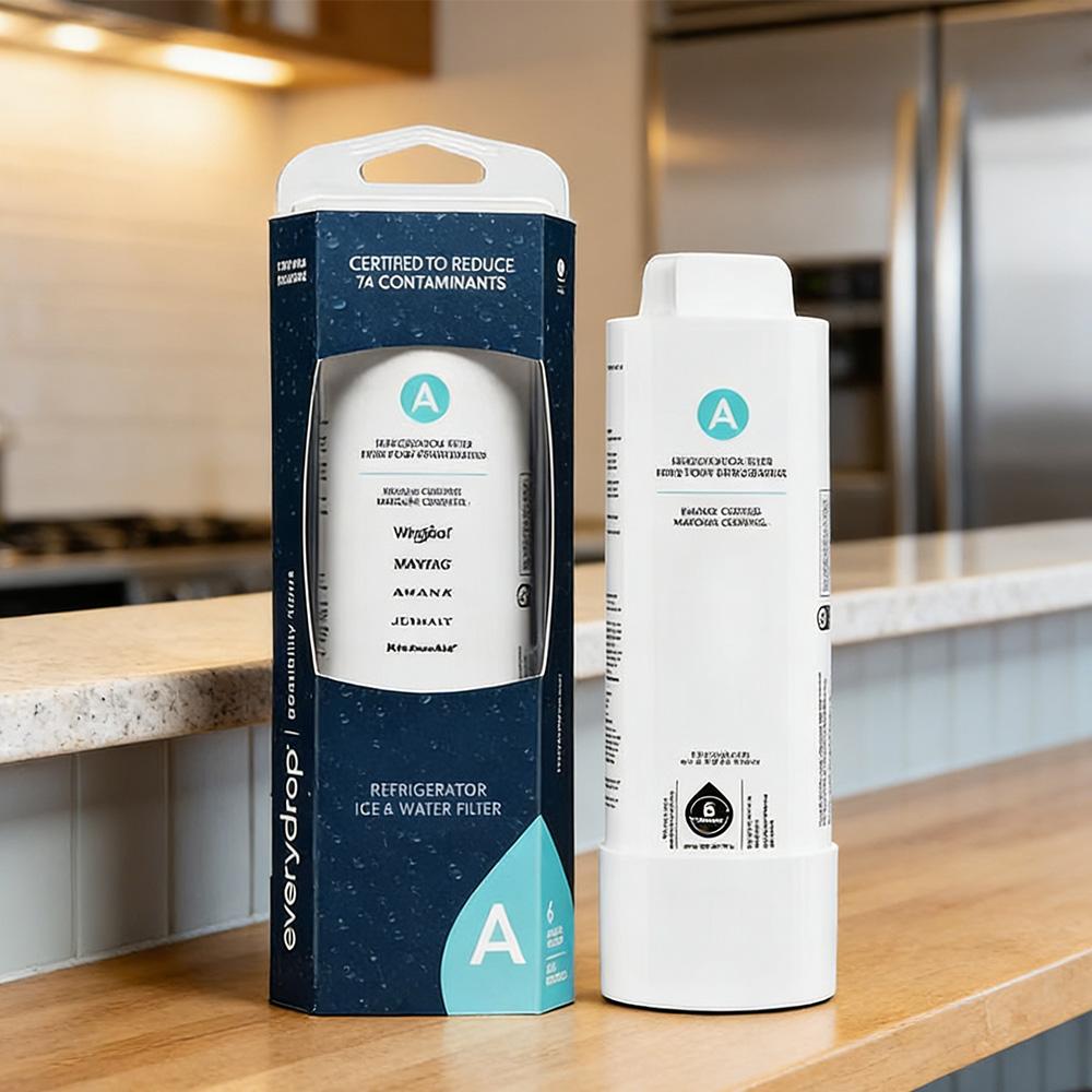 EDRARXD1 Water Filter – EveryDrop Filter A – Tool-Free Twist & Lock Installation – UL Certified to Reduce 74 Contaminants – Compatible with Whirlpool, Maytag, Amana, JennAir – 6-Month / 200 Gallon
