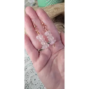Rose Quartz & Copper Dangles