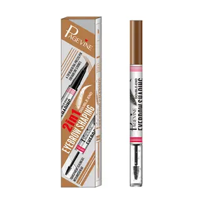 Double-End Eyebrow Shaping Set, 4-Claw Liquid Pen + Sheer Gel, 4-Prong Ultra-Precise Tip for Realistic Hair Strokes, Fast-Drying Waterproof, Soft Natural Feathery Brows in Minutes for Office, Beach, Hiking, Dating, Night Out Makeup Cosmetic