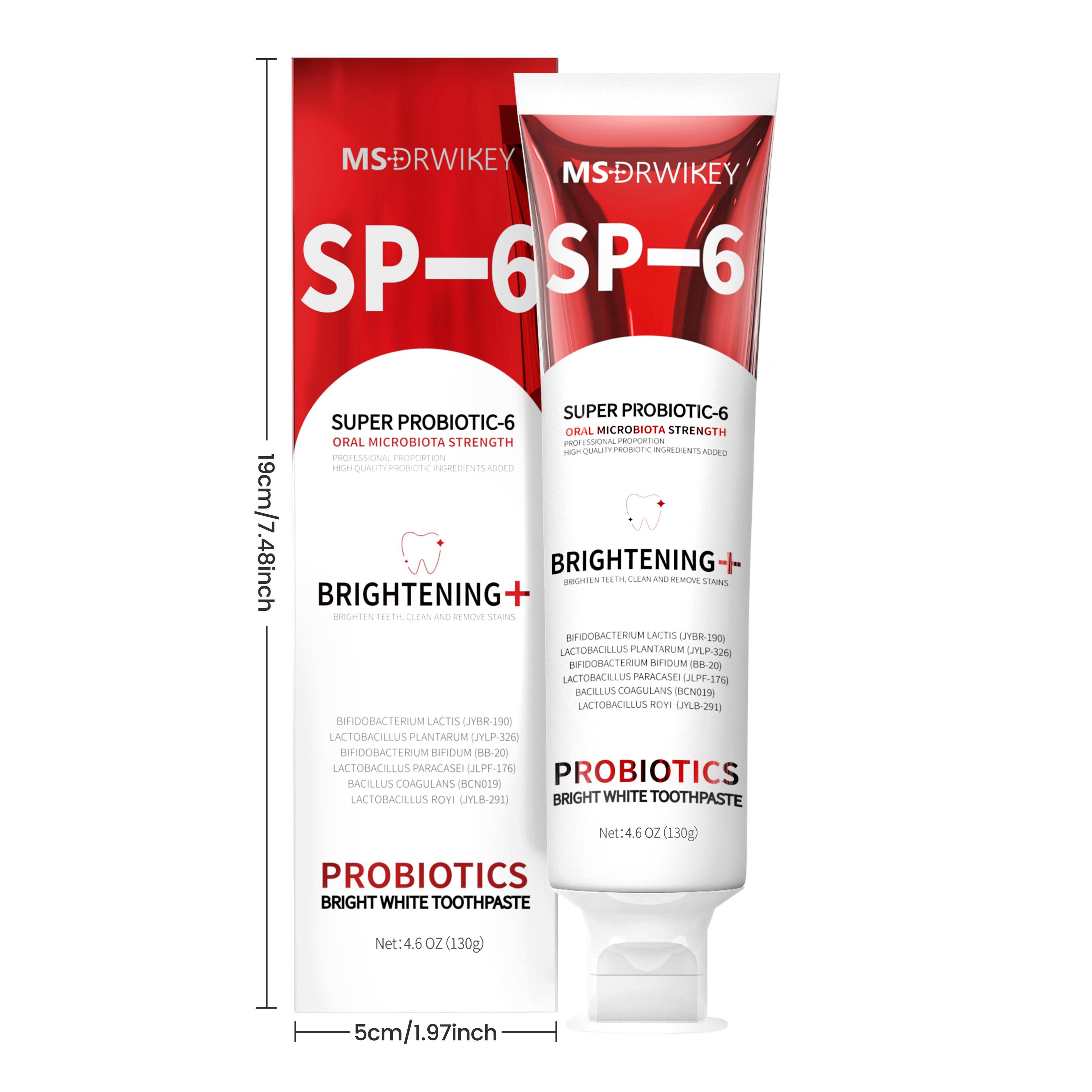 MSDRWIKEY SP-6 Toothpaste | Probiotic Oral Care for Enamel Repair & Long-Lasting Fresh Breath | 4.59oz