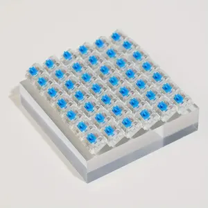 100 Pieces Practical Blue Switches Mechanical Keyboard DIY Hot Swap, Includes Cross Axis Core, Bonus Keycap Puller