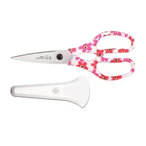 SNF 8’ Multi-functional Kitchen Shears with Holder - Daisy Scissors Stainless German Handles With Magnetic cover