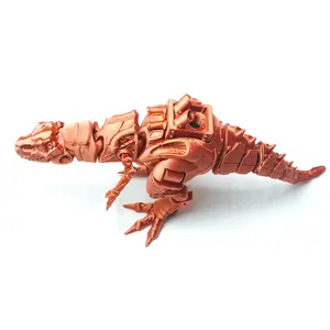 3D printed Tyrannosaurus rex model toys, flexible jointed animal doll statues, home and office desk decorations, holiday surprise gifts
