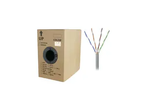 Nippon Labs 50CP-350-SD-1K-GY 1000 ft. Bare Copper 24AWG CMR UTP Cat5e Bulk Cable, 350MHz, Solid Wire - Gray