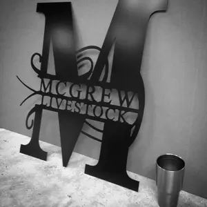 Personalized Outdoor name sign. Install on a wall, fence or make it a door hanger. Two Lines of Custom Text on this metal sign. Custom decor Aluminium Hanging