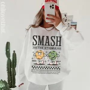 Overdose T-Shirt Or Sweatshirt , Addiction Recovery Shirt End The Stigma AA NA Sobriety Gift SCS Worker Rn Addiction Counselor Cotton Fabric Sleeve