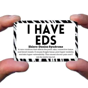 Ehlers Danlos Syndrome Awareness Card, Ehlers Danlos Symptoms, Ehlers Danlos Hypermobility, Ehlers Danlos Flare up, Ehlers Danlos Must Haves, Ehlers Danlos Tok, Stretchy Skin, EDS