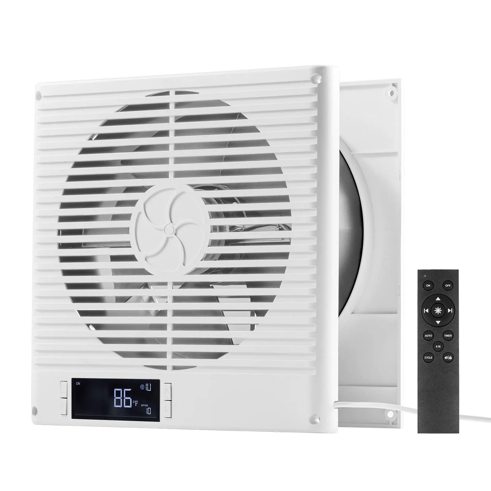 【DealsForYouDays】VEVOR 7.5-Inch Room to Room Fan,2-in-1 305 CFM Through Wall Fan with Remote Control & Two-Way Airflow10-Speed Ventilation Quiet Vent for KitchenLiving & Laundry Room Workshop