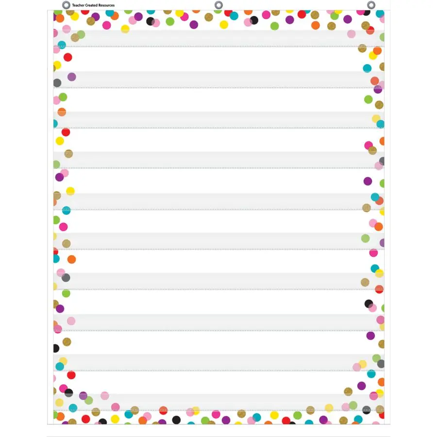 Confetti 10 Pocket Chart (34" x 44")