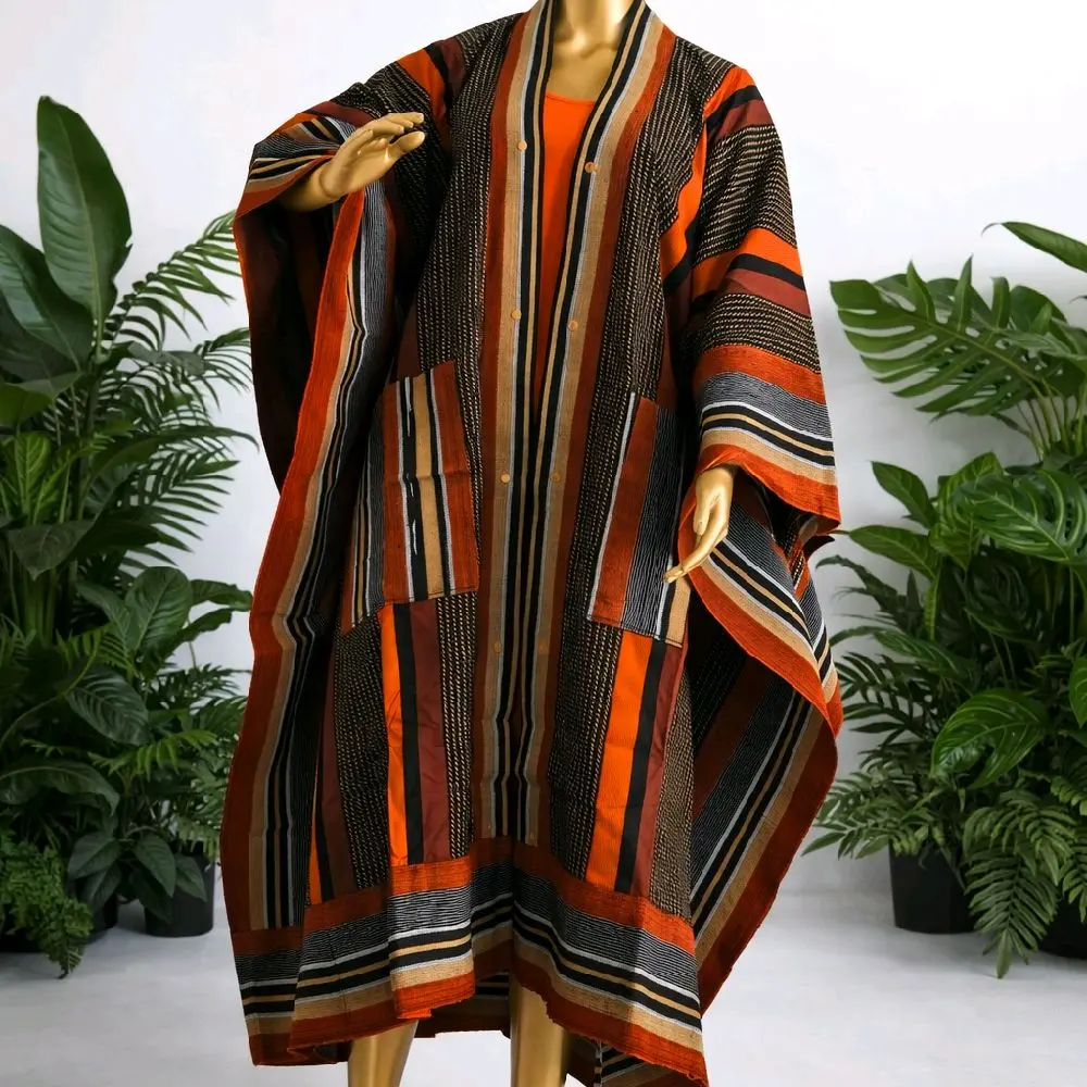 Adanne luxe kimono made with 100% cotton Tribal prints. kimono only