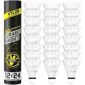 Badminton Birdies - Nylon Bedminton Shuttlecocks for Baseball/Softball Batting Training - Shuttle Balls for Indoor and Outdoor Matches ~ Highly Stable & Durable