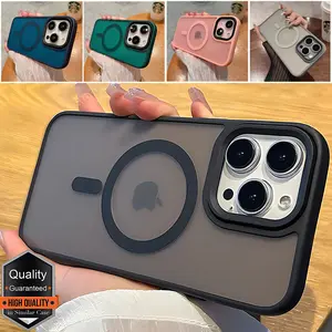 For Apple iPhone 17 Air 16 15 14 Plus 13 12 11 Pro Max Shockproof Frosted Case Compatible With MagSafe Translucent Matte Protection Cover