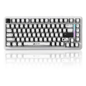 ATTACK SHARK X82PRO HE Wireless Rapid Trigger RGB Mechanical Gaming Keyboard with Adjustable Actuation,83-key layout,2.4G/Wired/BT,8K Polling Rate,Hall Effect Magnetic Switch,5000mAh Battery for PC FPS(White Anime)