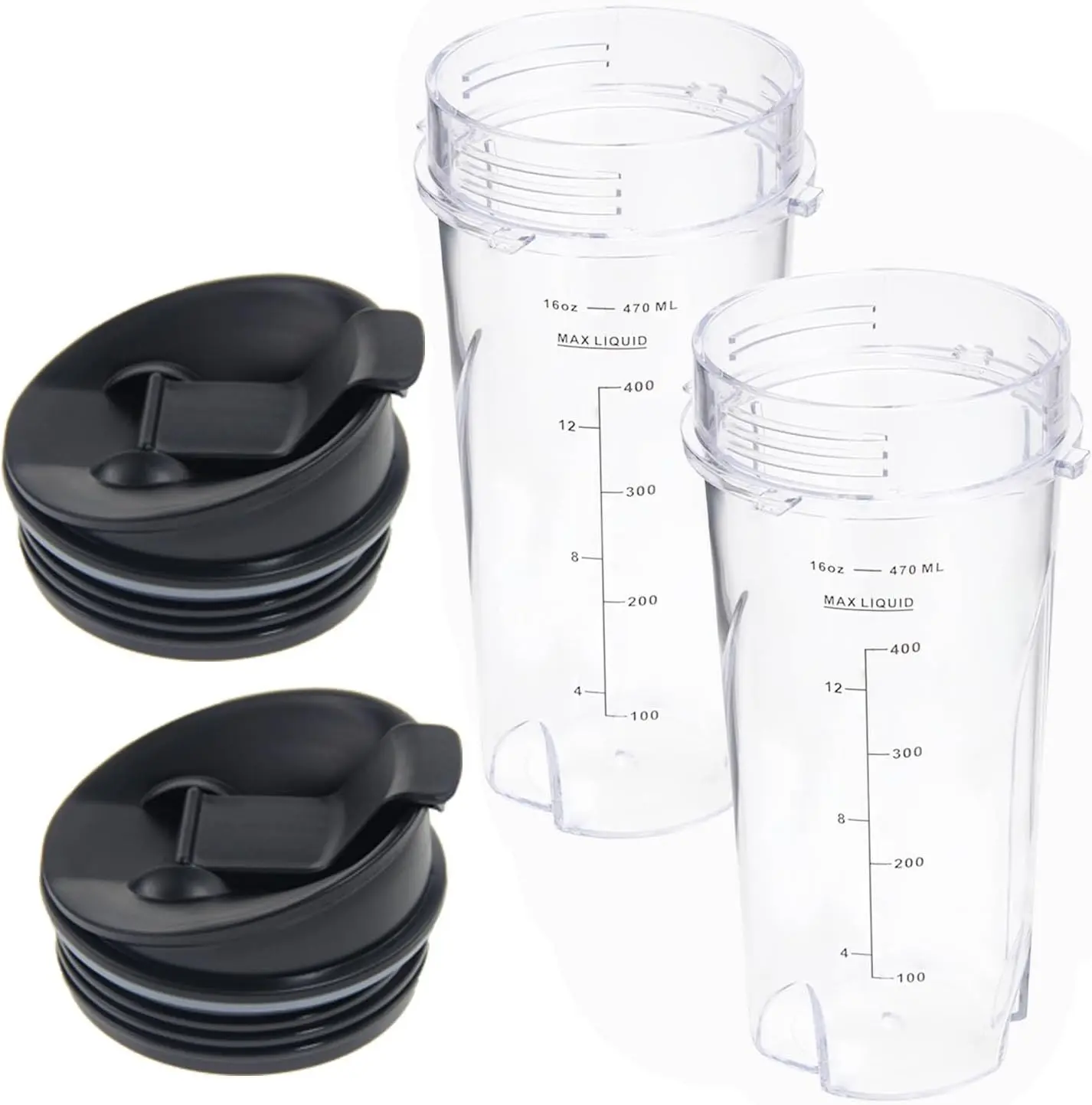 16oz Replacement Cups for QB3001SS Fit Compact Personal Blender, Single  Serve 16-Ounce Cup Set for BL770 BL780 BL660 Professional Blender, with  Seal - 2 Pack - TikTok Shop