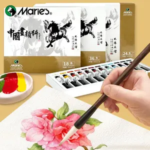 Chinese Watercolor Paints, Available in 12/18/24/36 Colors, 12ML Single Tubes, Perfect for Artists and Painters