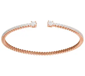 Diamonique Flexible Cuff, Sterling Silver