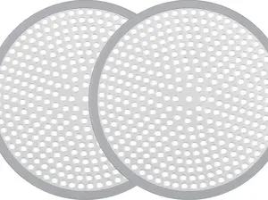 Shower Drain Hair Catcher - 2PCS 4.72” Shower Stall Sink Drain Cover Strainer, Stainless Steel Bathtub Hair Trap Stopper, Bathroom Floor Drain Hair Filter Screen Protector with Silicone Rim