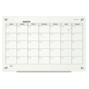 212 MAIN Infinity Magnetic Glass Calendar Board - Frameless Glass Surface Monthly Dry-Erase Magnet, Durable Office Organization Calendar Whiteboard That Erases Cleanly, Highly Durable Single-Month Wall Board