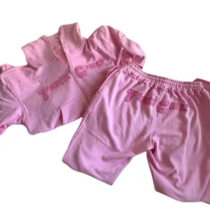 Thick Girl Pretty in Pink Womenswear Clothing Comfort Set - Pink Sweatshirt & Pink Pants with "Thick Girl" Logo - Top