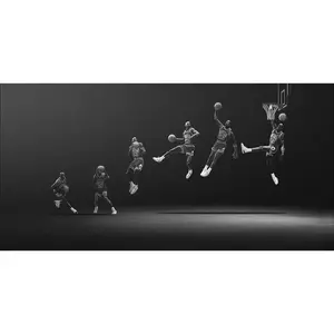 Basketball Legend 23 Dunk Sequence Poster Print Unframed Wall Art NBA Black and White GOAT Athlete Poster Modern Gym Decor Man Cave Sports Print