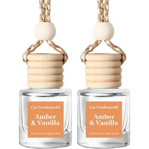 car stuffCar   Diffuser 2 Pack Hanging   Diffuser - Amber Vanilla  Oil  D iffuser for Car, 45+ Days Long Lasting  Made Fragrance Air Freshener