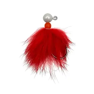 Rabbit Reaper Hand-Tied Jig - Pearl/Red