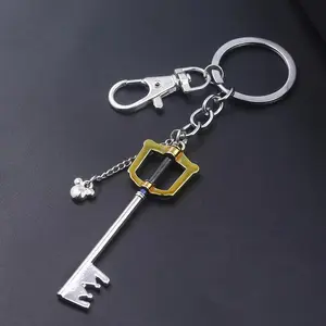 2026 Necklace set Game Kingdom Hearts Key Keyblade Keychains Sora Crown Roxa Keyblade Paopu Fruit Weapon Pendants Keyring Necklace For Men Car