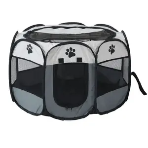 Foldable Pet Playpen for Cats and Dogs – Portable Outdoor Tent Crate, Detachable Pet Enclosure for Travel, Camping, or Home Use, Breathable & Secure Pet Fence Cage