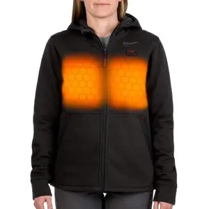 Milwaukee Women's Large M12 12-Volt Lithium-Ion Cordless Black Heated Hooded Jacket Kit with (1) 2.0 Ah Battery and Charger