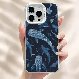 Whale Shark Phone Case iPhone17/17PROMAX/17PRO/16/15/14/13/12/11 Anti-Scratch Non-Yellowing Crystal Clear High Definition Clarity Colorful Silver Phone Case roo85501