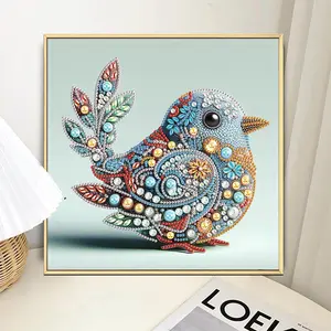 Pearl Bird Design 5D Diamond Arts Colorful Rhinestone Painting Kit without Frame, Handicraft DIY Decorative Art Picture for Beginner, Wall Art Decor for Home Living Room