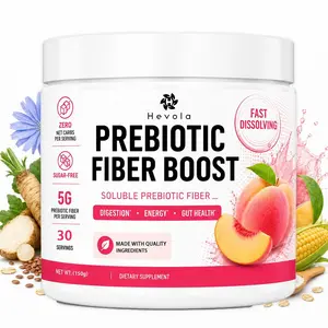 Dietary fiber powder (with prebiotics) that supports digestive health; soluble fiber promotes gut health and helps relieve bloating. Suitable for keto and vegan diets; gluten-free and sugar-free. Contains 30 servings