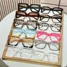 12pcs Women's Large Square, Minimalist Fashion Casual Flat Lenses, Multiple Colors Available, Perfect for Street Photography, Parties and Festivals, Stylish Trendy Eyewear, Leopard Pattern Eyeglasses, Square Frames Eyeglasses, Fashion Accessory Eyewear