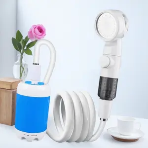 Portable Outdoor Shower Head, USB Rechargeable Handheld Shower Pump, Multifunctional Camping Rinse Equipment, Water Saving Adjustable Water Flow Shower System, Travel Accessories