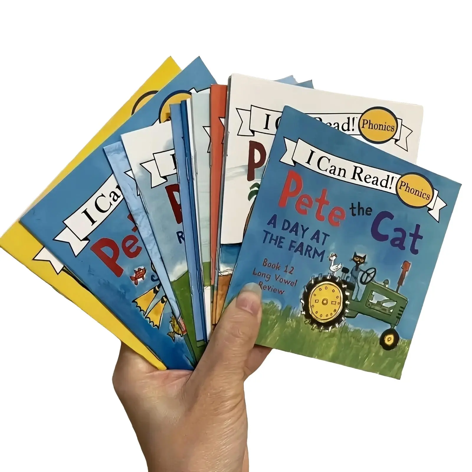 Pete the Cat I Can Read Phonics Natural Reading Picture Book Set, Preschool Learning Book, 12 Books for Early English Language Learning